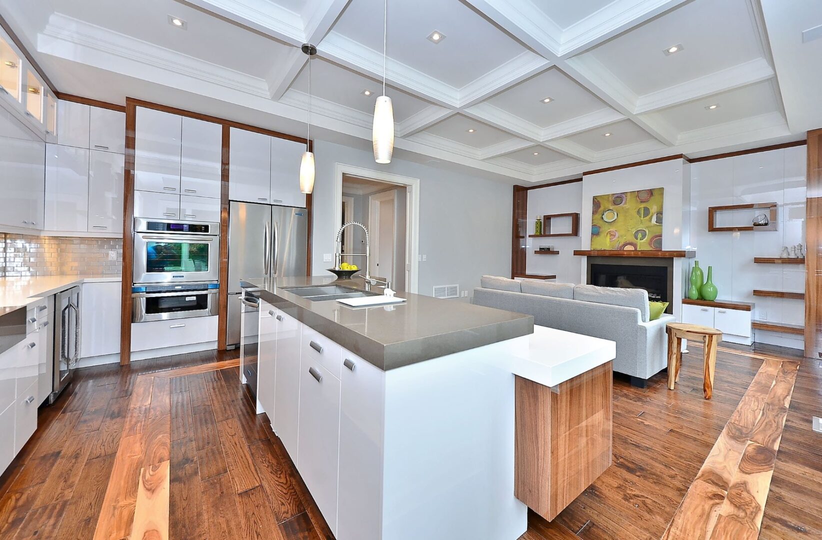 A Kitchen With White Cabinets and