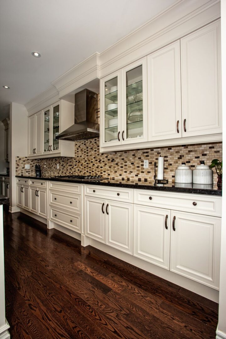 A White Color Counter Kitchen Space